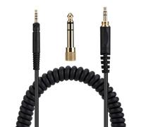 Alphatec HD518 HD558 HD598 HD599 HD579 - Cavo audio di ricambio compatibile con cuffie Sennheiser da 3,5 mm a jack stereo da 2,5 mm, cavo a spirale, 1,4 m, colore: Nero