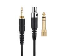Alphatec HDJ-X10 - Cavo audio di ricambio per cuffie, compatibile con cuffie Sennheiser HD 490 Pro Plus, AKG K371BT, Pioneer HDJ-X10, Beyerdynamic DT177xGO, mini XLR a 4 pin a 6,35/3,5 mm