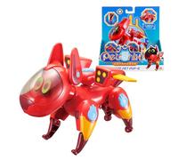 AlphaToys Petronix Defenders Transformable Pup-E Modo Max, figura di gioco per bambini alta circa 12 cm, cane robot trasformabile con ali pieghevoli