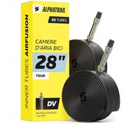 Alphatrail Camera d'aria Bicicletta AirFusion 28 Pollici DV Dunlop Valvola 2x Set con Garanzia di Mobilità I Copertoni Compatibili con Continental, Conti, Schwalbe, Maxxis & Kenda