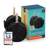 Alphatrail Camera d'aria Bicicletta Rick 28 Pollici AV Schrader Valvola 2x Set con Garanzia di Mobilità I Copertoni Compatibili Continental, Conti, Schwalbe, Maxxis, Michelin & Kenda