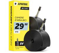 Alphatrail MTB Camera d'aria Bicicletta AirFusion 29 Pollici SV Presta Valvola 2x Set con Garanzia di Mobilità I Copertoni Compatibili Michelin, Continental, Conti, Schwalbe, Maxxis, Vittoria & Kenda