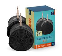 Alphatrail MTB Camera d'aria Bicicletta Rick 26 Pollici SV Presta Valvola 2x Cop