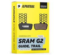 Alphatrail Pastiglie Freni - Compatibile con SRAM Guide & Avid Trail I Organiche & Sinterizzate Pastiglie freno con elevata chilometraggio I 100% Perfetto per Avid Elixir Trail 7 9 XO & SRAM Guide R