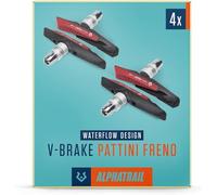 Alphatrail V-Brake Pattini Freno 2 Coppie 72mm I Comportamento di frenata ottimizzato sul bagnato I Durevole Pattino Freno & 100% Adatto per V-Brakes di Shimano, Tektro, Avid, SRAM, XLC etc.