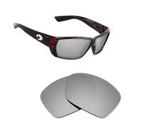 Alphax Lenti di ricambio polarizzate in titanio argento per occhiali da sole Costa Del Mar Mag Bay