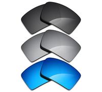 Alphax Lenti Polarizzate di Ricambio per Occhiali da Sole Costa Del Mar Rinconcito 06S9016 - Opzioni, Nero+argento Titanio+Ice Blue, Rinconcito 06S9016