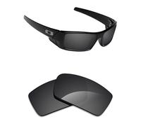 Alphax Lenti polarizzate di ricambio per occhiali da sole Oakley Gascan OO9014 da 60 mm, riduzione dell'abbagliamento, taglio di precisione, Stealth, nero, 60 millimeters