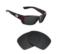 Alphax Stealth - Lenti di ricambio polarizzate nere per occhiali da sole Costa Del Mar Bloke 06S9045