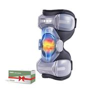 ALPHAY Massaggiatore per ginocchia, spalla e gomito, 3 in 1, con airbag, massaggio da schiacciare, calore e vibrazione per rilassare i muscoli e far circolare il sangue, massaggiatore per
