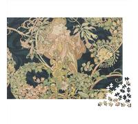 Alphonse Maria Mucha Puzzle Di Legno 1000 Pezzi -Puzzle Per Adulti-Relax Puzzle Giochi-Classico Puzzle,Impegnativo Puzzles Per Giovani Regali