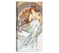 ALPHONSE MUCHA La musique Stampa su tela Canvas effetto dipinto