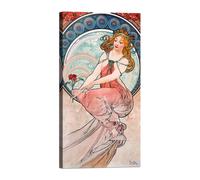 ALPHONSE MUCHA La peinture Stampa su tela Canvas effetto dipinto