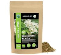 Alpi Nature Biancospino Tisana BIO 250g, Foglie e Fiori di Biancospino Essiccati e Tagliati per Tè