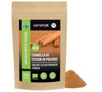 Alpi Nature Cannella in Polvere di Ceylon BIO 250g, Cannella Ceylon Biologica, Bastoncini Macinati per Cucina e Pasticceria
