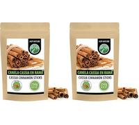 Alpi Nature Cannella Stecche 250g, Cannella Bastoncini di Cassia da 60mm, Circa 75-77 per Confezione (Confezione da 2)