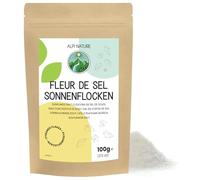Alpi Nature Fiocchi di Sale Marino Sunflakes 100g, Fiocchi di Sale Fleur de Sel 0.5-3 mm Raccolti a Mano