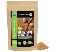 Alpi Nature Noce Moscata in Polvere BIO 100g, bio Spezia Macinata per Cucina e Pasticceria