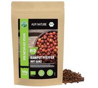 Alpi Nature Pepe Rosso di Kampot BIO 100g, Grani di Pepe di Kampot Biologico Interi per Cucinare