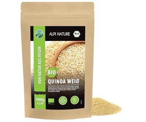 Alpi Nature Quinoa Bianca BIO 1kg, Quinoa bio per Cucinare e Insalate, Senza Glutine