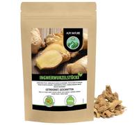 Alpi Nature Radice di Zenzero Pezzi 1kg, Radice di Zenzero Essiccata e Tagliata per Cucina e Tisane