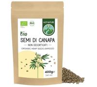 Alpi Nature Semi di Canapa BIO Non Decorticati 400g | Semi interi da mangiare per mix di semi, insalate, muesli, yogurt, snack e prodotti da forno, Hemp Seeds