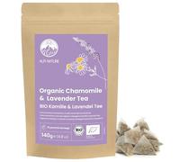 Alpi Nature Tisana Camomilla-Lavanda BIO, 70 Bustine di Tè Piramidali da 2g, Camomilla e Lavanda Biologiche Essiccate 140g