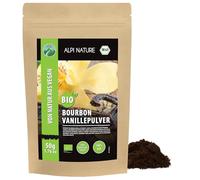 Alpi Nature Vaniglia Bourbon BIO in Polvere 50g, Bacche di Vaniglia Bourbon del Madagascar Macinate di Grado A