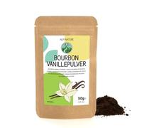 Alpi Nature Vaniglia Bourbon in Polvere 50g, Bacche di Vaniglia Bourbon del Madagascar Macinate di Grado A