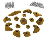 ALPIDEX 15 Prese Arrampicata Appigli con Viti e Dadi Parete Interno Esterno | Set, Kit, Blocchi, Montessori, Psicomotricità, Palestra, Giardino, Bouldering, Plastica, Misure L M S, Bambini