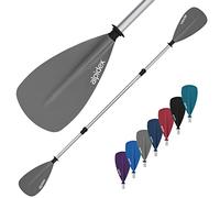ALPIDEX 2 in 1 Pagaia Doppia SUP Pagaie Kayak Canoa Stand Up Paddle Lunghezza Regolabile 160-207cm Leggero Palo Alluminio, Colore:Grigio