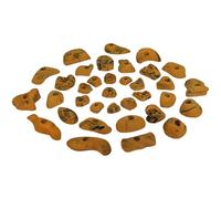 ALPIDEX 35 Prese d'Arrampicata | Superficie Arrampicata 3-5 m² | Dimensioni L, M, S | Set di d'Arrampicata | Blocchi Arrampicata | Resistente alle Intemperie, Colore:Giallo-Screziato