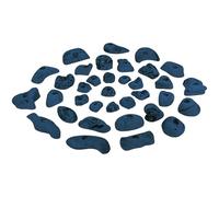 ALPIDEX 35 Prese d'Arrampicata | Superficie Arrampicata 3-5 m² | Dimensioni L, M, S | Set di d'Arrampicata | Blocchi Arrampicata | Resistente alle Intemperie, Colore:Blu-Screziato