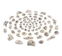 ALPIDEX 80 Prese d'Arrampicata | Dimensioni XL, L, M, S, XS | Superficie Arrampicata 6-10 m² | Set Blocchi Arrampicata - Colore:Bianco-Screziato