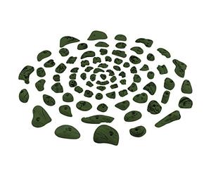 ALPIDEX 80 Prese d'Arrampicata | Dimensioni XL, L, M, S, XS | Superficie Arrampicata 6-10 m² | Set Blocchi Arrampicata - Colore:Verde-Screziato