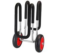 ALPIDEX Carrello Trasporto Tavola SUP Stand Up Paddle Ø 25 cm Ruote | Carrellino, Trolley, Alluminio, Cinghia di Fissaggio, Spiaggia, Kayak, Surf, Pieghevole, Gommapiuma, Gonfiabile