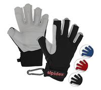 ALPIDEX Guanti da Arrampicata Unisex Vera Pelle - Taglia:L, Colore:Nero brado
