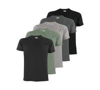 ALPIDEX Magliette Uomo 5XL Taglie Forti Set 5 Manica Corta Cotone Storm
