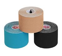 ALPIDEX Nastro Kinesiologico Tanti Colori 1/3/ 6/12 Rotoli 5 m x 5,0 cm E-Book Esempi Applicazione Tape Kinesiologico Muscolare Cerotto, Colore:misto, Quantità:3 rotolo