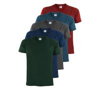 ALPIDEX T-Shirt Magliette da Uomo Confezione da 5 Scollo a V Shirt 100% Cotone Manica Corta Basic Casual Tinta Unita S M L XL XXL 3XL 4XL 5XL, Taglia:XXXL, Colore:Earth
