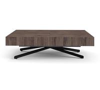 AlpiMeble Tavolino Sena X allungabile regolabile in altezza, tavolo allungabile da 120 cm a 200 cm, tavolo da soggiorno colore: antracite Sherman con gambe in metallo colore nero