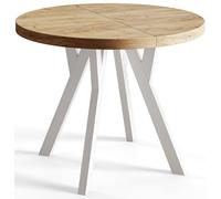AlpiMeble Tavolo da Pranzo Allungabile, 120 cm, Craft, Collezione Ovo