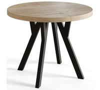 AlpiMeble Tavolo da Pranzo Allungabile, 80 cm, Halifa, Collezione Ovo