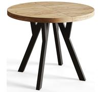 AlpiMeble Tavolo da Pranzo Allungabile, 90 cm, Craft, Collezione Ovo