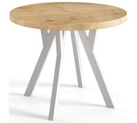 AlpiMeble Tavolo da Pranzo Allungabile, 90 cm, Lancelot, Collezione Ovo