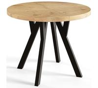 AlpiMeble Tavolo da Pranzo Allungabile, 90 cm, Lancelot, Collezione Ovo