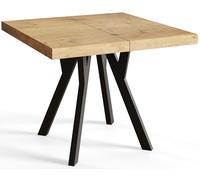 AlpiMeble Tavolo da Pranzo Quadrato Allungabile Rico - Tavolo Sala da Pranzo Allungabile - Piano in laminato da 36 mm - Gambe in Faggio - Misure da 90 cm a 190 cm Lancelot