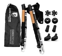 ALPIN LOACKER Bastoncini da trekking leggeri pieghevoli in carbonio, di alta qualità, ideali per attività all'aperto e trail running, 115-135 cm