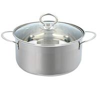 alpina 8711252173412 - Pentola in acciaio INOX, con coperchio in vetro, 2 litri, diametro 20 cm, in acciaio INOX