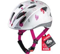 ALPINA Bambino Casco da Bicicletta, White-Hearts, 47-51 cm